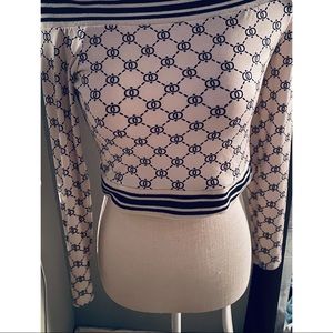 Fashion nova Gucci look alike off shoulder top